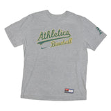NIKE Mens Grey Athletics Baseball T-Shirt L Short Sleeve Crew Neck Sportswear