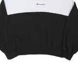 FILA Womens Black & White Crew Neck M Cotton Blend Sweatshirt Casual Pullover