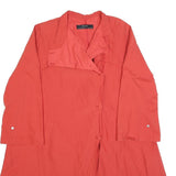 ZARA BASIC Womens Red Jacket XS Cotton Button Closure Classic Fit Plain