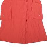 ZARA BASIC Womens Red Jacket XS Cotton Button Closure Classic Fit Plain