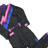 TIPSY SLEEVE Womens Black & Pink Blue Contrast Dungarees XS W36 L28 Retro