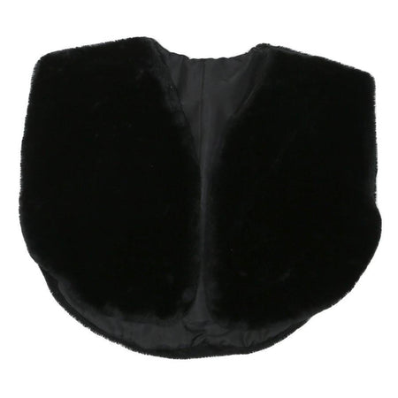 Womens Black Faux Fur Jacket M Polyester Blend Plush Soft Fabric Easy Wear