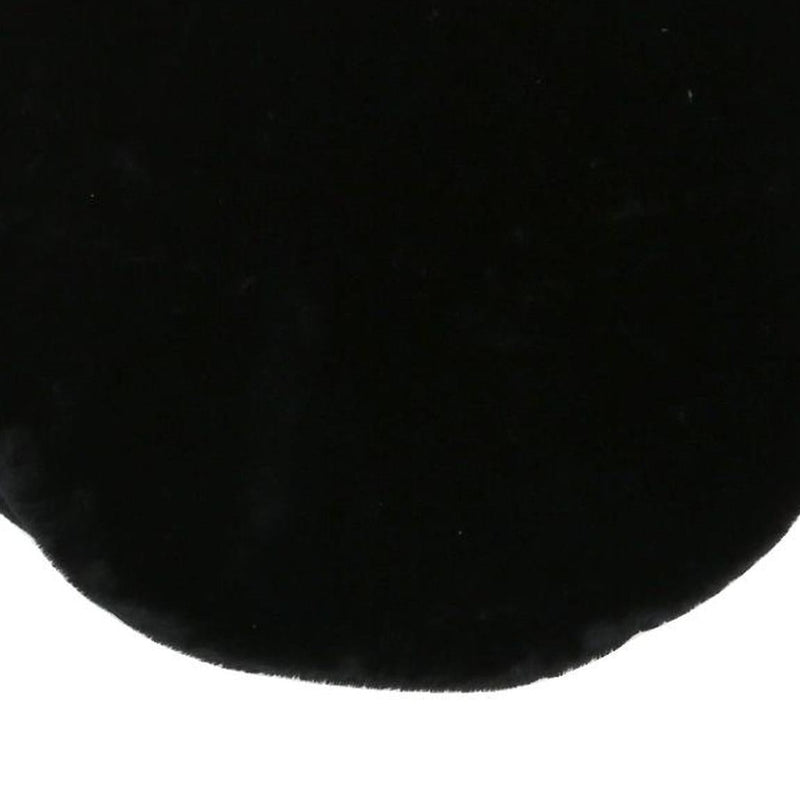 Womens Black Faux Fur Jacket M Polyester Blend Plush Soft Fabric Easy Wear