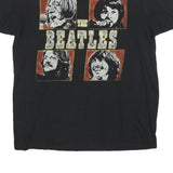 THE BEATLES Mens Black Graphic T-Shirt L Short Sleeve Crew Neck Band Vintage