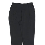ALL SAINTS Womens Black Slim Fit Trousers W26 L26 Zip Polyester Blend