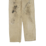 DICKIES Mens Regular Fit Beige Cotton Blend Trousers W34 L30 Workwear Durable