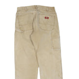 DICKIES Mens Regular Fit Beige Cotton Blend Trousers W34 L30 Workwear Durable