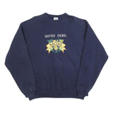 LA RED FORD Womens Navy Blue Notre Dame Mom Crew Neck 2XL Cotton Blend
