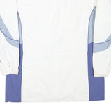COLUMBIA Womens White & Light Blue Outdoor Jacket M Polyester Plain Zip Casual