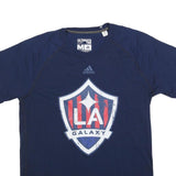 ADIDAS Mens Navy LA Galaxy Graphic T-Shirt M Short Sleeve Crew Neck Sportswear