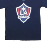ADIDAS Mens Navy LA Galaxy Graphic T-Shirt M Short Sleeve Crew Neck Sportswear