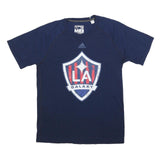 ADIDAS Mens Navy LA Galaxy Graphic T-Shirt M Short Sleeve Crew Neck Sportswear