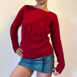 Moda Piu Jumper - Medium Red Wool
