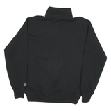 CHAMPION Mens Black Illinois Tech Half Zip M Sweatshirt Cotton Blend Pullover