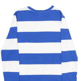 RALPH LAUREN SPORT Womens Blue & White Striped T-Shirt S Long Sleeve Crew Neck
