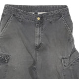 CARHARTT Mens Grey Cargo Cotton Blend Shorts S W28 Utility Durable Workwear
