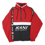 KARL KANI Mens Red Black Colourblock Sport Track Jacket S Polyester Blend Zip
