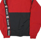 KARL KANI Mens Red Black Colourblock Sport Track Jacket S Polyester Blend Zip