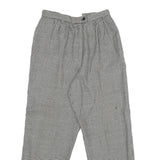 JH COLLECTIBLES Womens Wool Black White Regular Fit Straight Leg Trousers W26