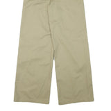 DICKIES Womens Cotton Blend Beige Relaxed Wide-Leg Trousers W27 L32 Workwear