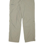 SCHOFFEL Mens Relaxed Beige Polyester Blend Trousers W34 L32 Casual Outdoor Zip
