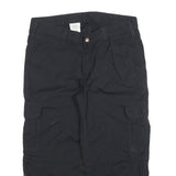 CARHARTT Womens Cotton Blend Black Regular Cargo Trousers W32 L20 Workwear