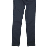 DICKIES Womens Cotton Blend Navy Slim Straight Trousers W26 L31 Workwear