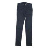 DICKIES Womens Cotton Blend Navy Slim Straight Trousers W26 L31 Workwear