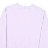 FILA Womens White Cotton Blend Crew Neck L Sweatshirt Minimal Logo Casual