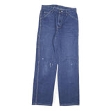 DICKIES Mens Blue Regular Fit Denim Jeans W28 L30 Workwear Utility Pocket Zip