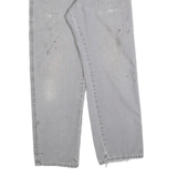 DICKIES Mens Regular Fit Grey Cotton Blend Denim Jeans W32 L30 Workwear Zip