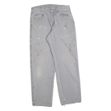 DICKIES Mens Regular Fit Grey Cotton Blend Denim Jeans W32 L30 Workwear Zip