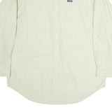 CHAPS Mens Cream Shirt L Button-Down Cotton Casual Long Sleeve Pocket