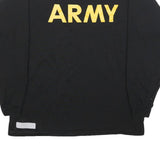 Mens Black & Yellow Modern L Long Sleeve Crew Neck ARMY Print Top