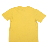 THE NORTH FACE Mens Yellow L T-Shirt Short Sleeve Crew Neck Cotton Blend Graphic