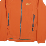 JACK WOLFSKIN Womens Orange Softshell Jacket UK 12 Polyester Blend Zip Outdoor