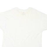 HANES Mens White Plain T-Shirt XL Short Sleeve Crew Neck Basic Casual Top