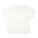 HANES Mens White Plain T-Shirt XL Short Sleeve Crew Neck Basic Casual Top
