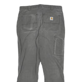 CARHARTT Mens Cotton Blend Grey Relaxed Straight Trousers W32 L29 Workwear