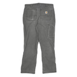CARHARTT Mens Cotton Blend Grey Relaxed Straight Trousers W32 L29 Workwear