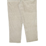 Mens Beige Cotton Blend Regular Fit Straight Trousers W32 L28 Casual Classic