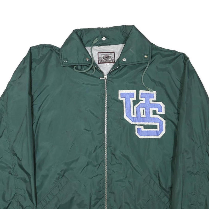 EAGLE FORCE Mens Green University Team Varsity Zip Jacket M Polyester Blend