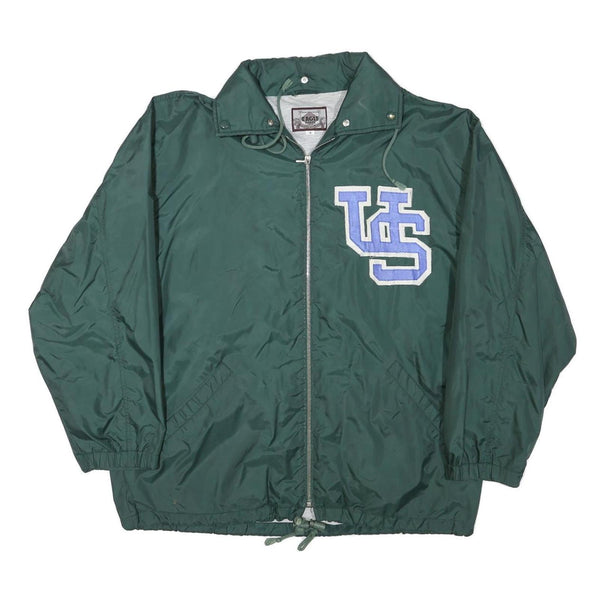 EAGLE FORCE Mens Green University Team Varsity Zip Jacket M Polyester Blend
