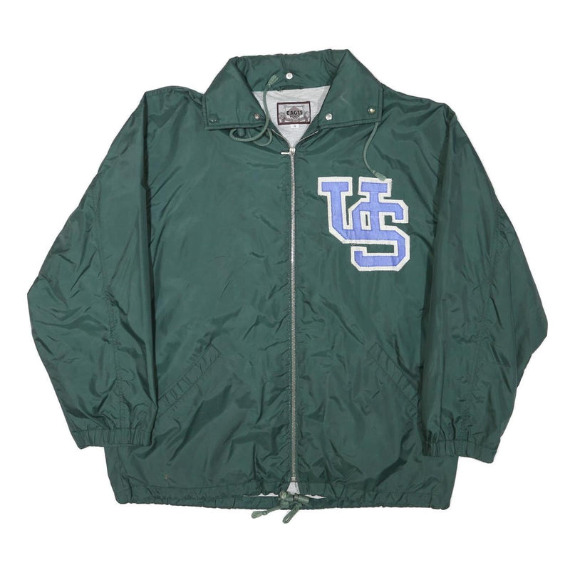 EAGLE FORCE Mens Green University Team Varsity Zip Jacket M Polyester Blend