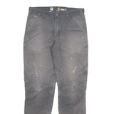 CARHARTT Mens Cotton Blend Grey Relaxed Fit Straight Trousers W34 L33 Workwear