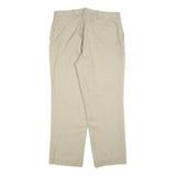 DICKIES Mens Cotton Blend Beige Regular Fit Straight Leg Trousers W36 L28