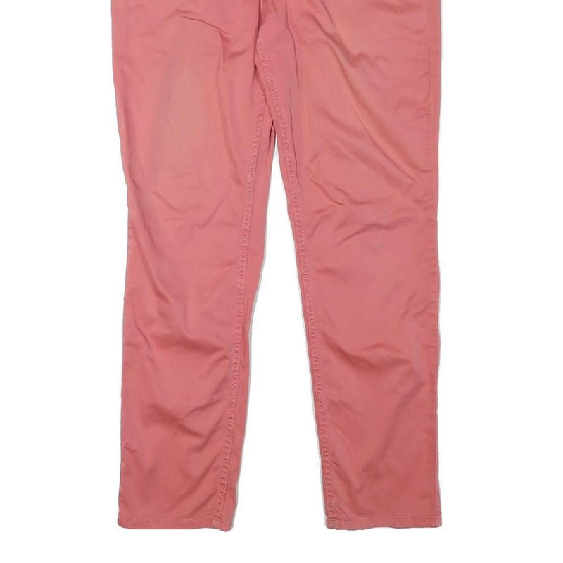 LEVI'S Womens Cotton Blend Pink Slim Straight Trousers W37 L30 Stylish