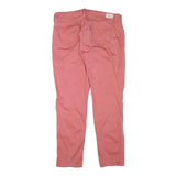LEVI'S Womens Cotton Blend Pink Slim Straight Trousers W37 L30 Stylish