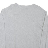 POLO RALPH LAUREN Mens Grey Plain Jumper Crew Neck Basic Knit L Cotton Blend