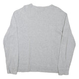 POLO RALPH LAUREN Mens Grey Plain Jumper Crew Neck Basic Knit L Cotton Blend
